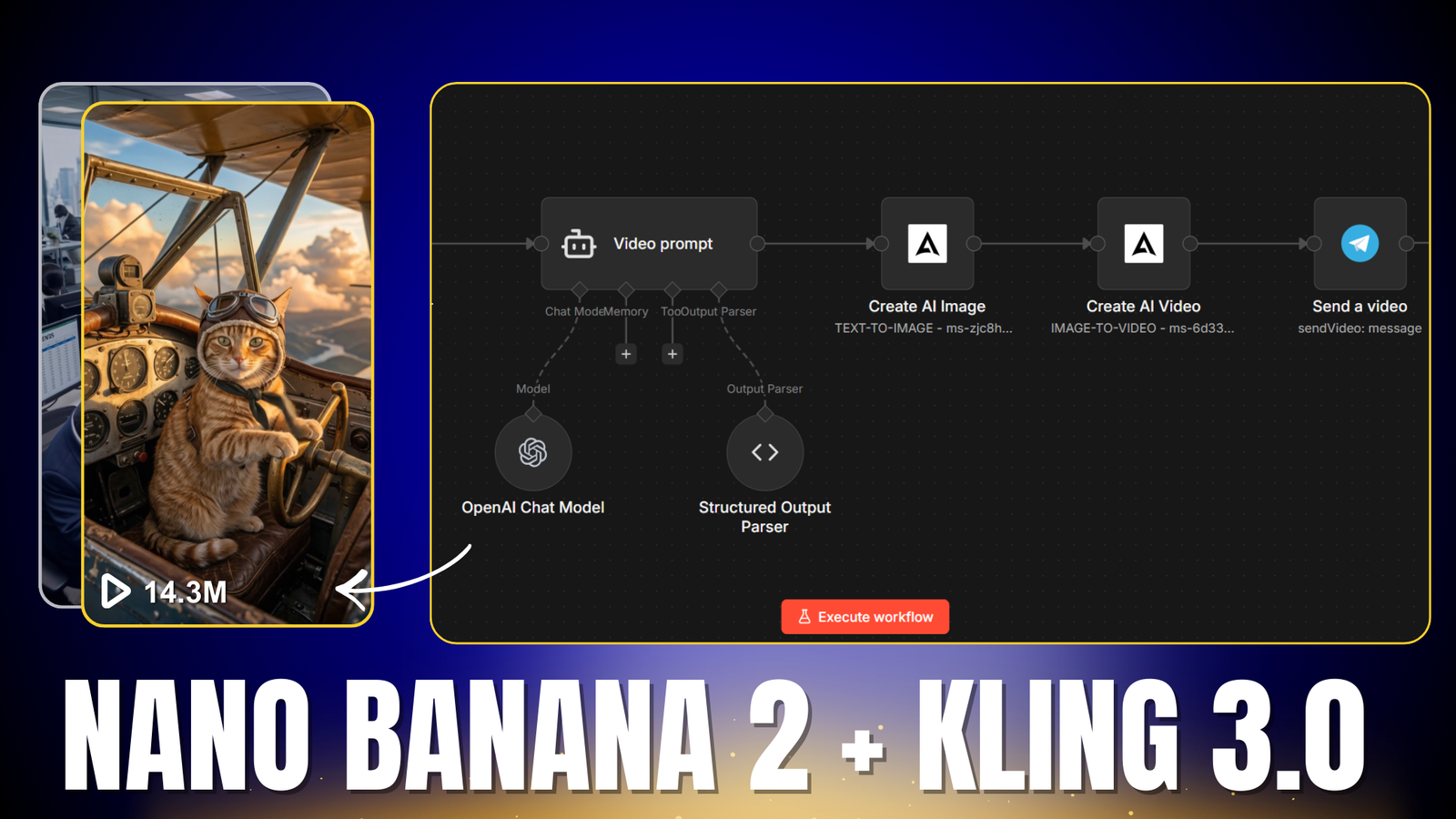 How to Build a Viral AI Video Bot with n8n, Nano Banana 2 & Kling 3.0